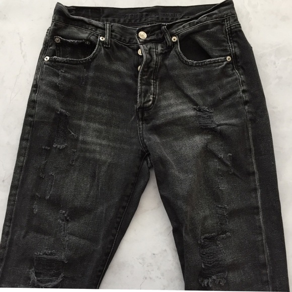 American Eagle Distressed Hi-Rise Girlfriend Jeans 4 Short - Picture 10 of 16
